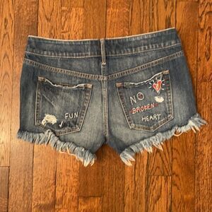 Super-cute! Festival! Sz 0 Express Jean Shorts